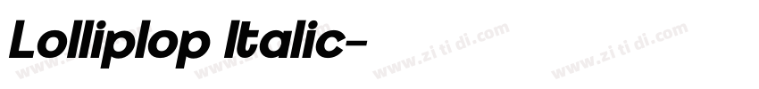 Lolliplop Italic字体转换